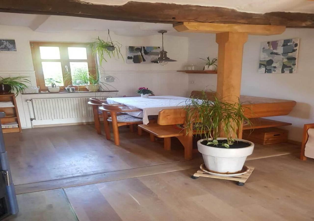 Aeltestes Haus In Quentel - Ferienwohnung 1 Mit Kleinem Garten Hessisch Lichtenau Luaran gambar